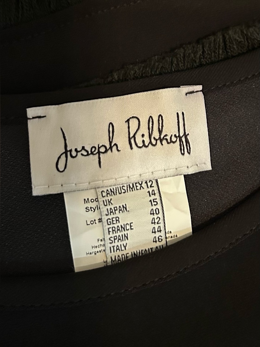 Joseph Ribkoff Black Short-Sleeve Ruffle-Tier Dress - Picture 4 of 4